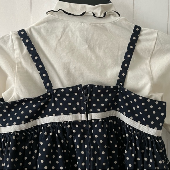Gap 2 pieces little girl navy w/white polka dots - Picture 13 of 15
